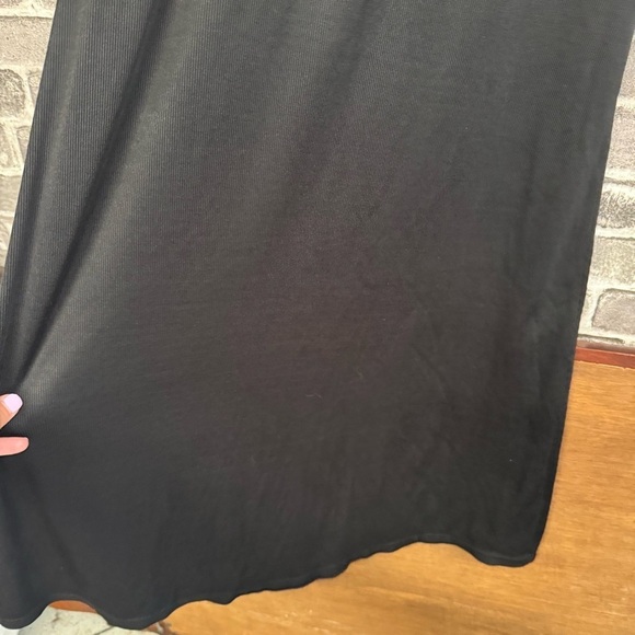 Vintage Victoria’s Secret ribbed midi dress black slit leg - Picture 4 of 7